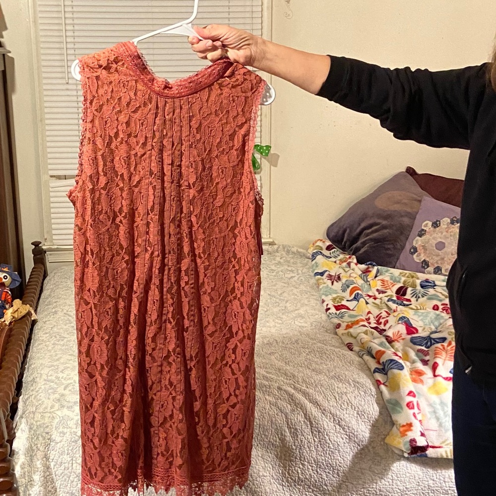 Xhilaration rust colored lace dress (NWT) - Picture 10 of 11